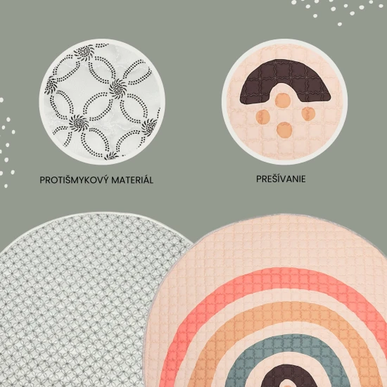 Stílusos és praktikus szőnyeg otthoni és szabadtéri játékhoz.