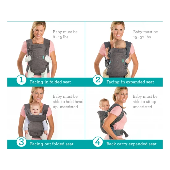 Infantino Hordozó Flip 4in1 Convertible Leopard Black Infantino Hordozó Flip 4in1 Convertible Leopard Black