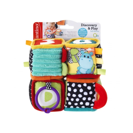 Infantino Textil aktivitáskockák 4 db Infantino Textil aktivitáskockák 4 db