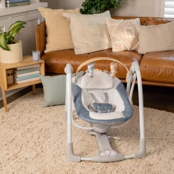 Swing 'n Go Chambray átalakítható zenélő hinta 0h+ 9kg-ig