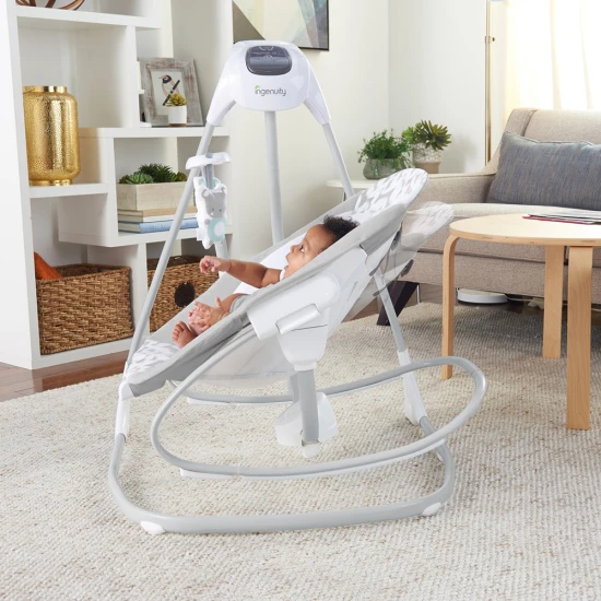 Raylan nagy hinta vibráló pihenőüléssel és zenével USB 2az1-ben 0h+ 9 kg-ig Raylan nagy hinta vibráló pihenőüléssel és zenével USB 2az1-ben 0h+ 9 kg-ig Ingenuity 11791-1