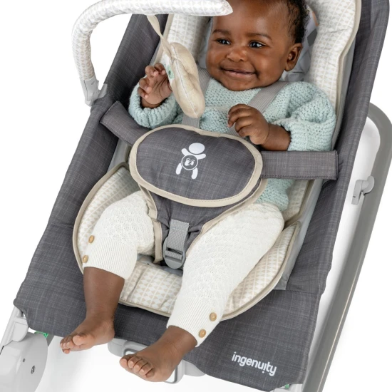 Happy Belly™ Rock-to-Bounce Parker™ vibráló, zenélő masszázsülés 0h+ 9 kg-ig Ingenuity 16853-2