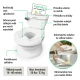 My Size™ fehér, hangeffektes gyerek bili/WC Ingenuity 11124-2