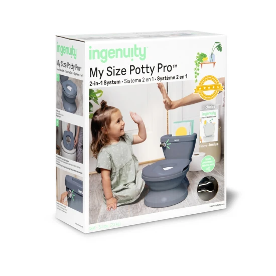 My Size™ fehér, hangeffektes gyerek bili/WC Ingenuity 11124-2