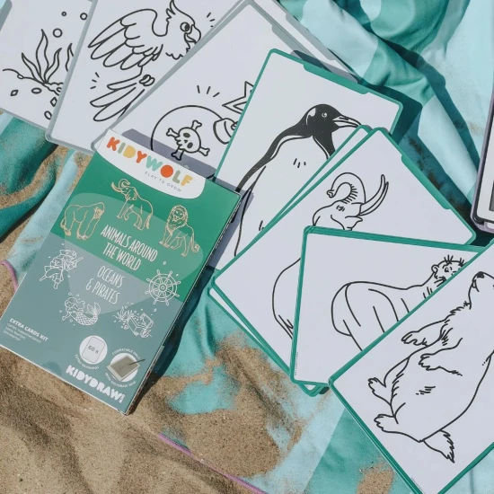 Kidydraw mini kiegészítő kártyák A világ állatai, óceánok és kalózok Kidydraw mini kiegészítő kártyák A világ állatai, óceánok és kalózok REFIL-MINI-AAW-OPI