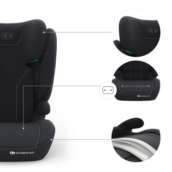 Gyerekülés i-Spark 2 Plus i-Size (100-150 cm) Black Gyerekülés i-Spark 2 Plus i-Size (100-150 cm) Black Kinderkraft KCISPA02BLKPL00