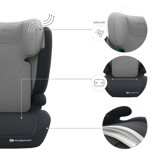 Gyerekülés i-Spark 2 Plus i-Size (100-150 cm) Grey Gyerekülés i-Spark 2 Plus i-Size (100-150 cm) Grey Kinderkraft KCISPA02GRYPL00