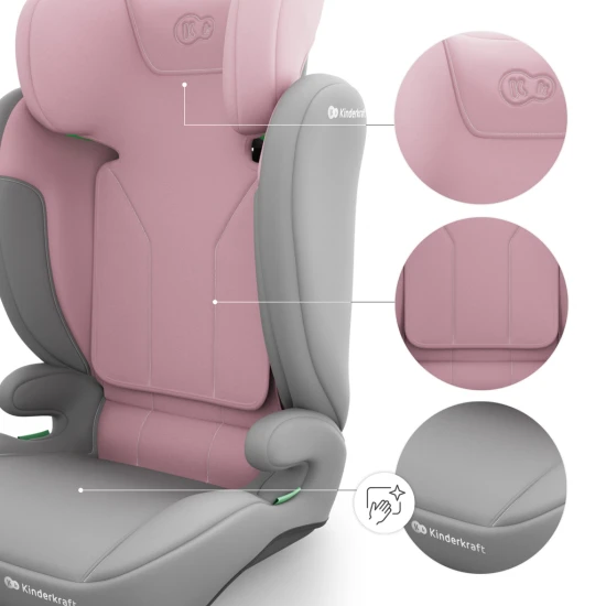 Gyerekülés i-Spark 2 Plus i-Size (100-150 cm) Pink Kinderkraft KCISPA02PNKPL00