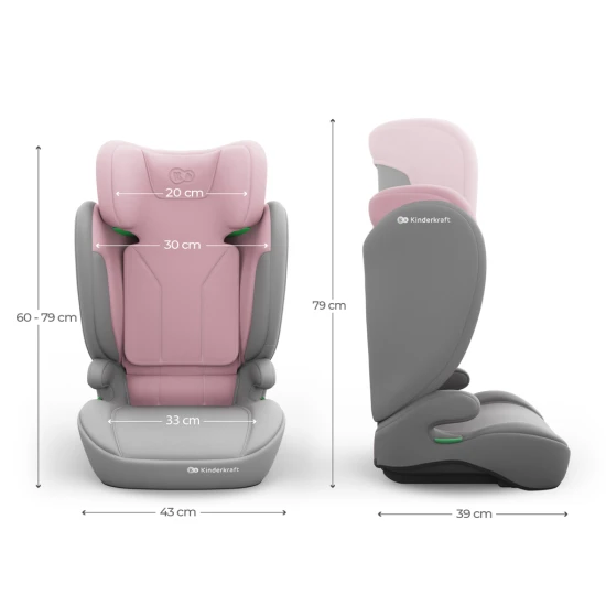 Gyerekülés i-Spark 2 Plus i-Size (100-150 cm) Pink Kinderkraft KCISPA02PNKPL00