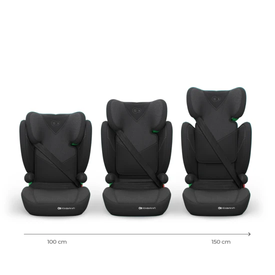 Gyerekülés Junior Fix 2 Plus (100-150 cm) Black Kinderkraft KCJUFI20BLKPL0N