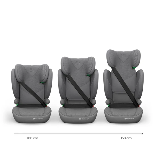 Gyerekülés Junior Fix 2 Plus (100-150 cm) Grey Kinderkraft KCJUFI20GRYPL0N