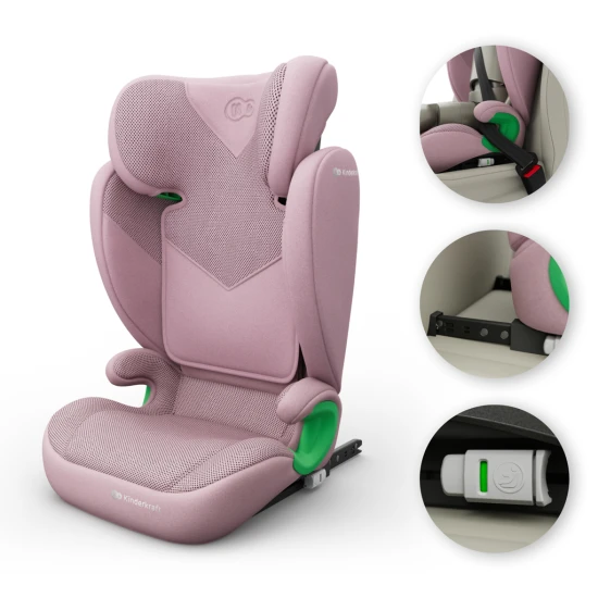 Gyerekülés Junior Fix 2 Plus (100-150 cm) Pink Kinderkraft KCJUFI20PNKPL0N