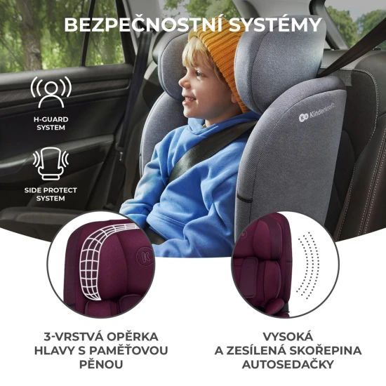 Gyerekülés Oneto3 i-Size 76-150cm + Isofix Cherry pearl Gyerekülés Oneto3 i-Size 76-150cm + Isofix Cherry pearl Kinderkraft KCONE300RED0000