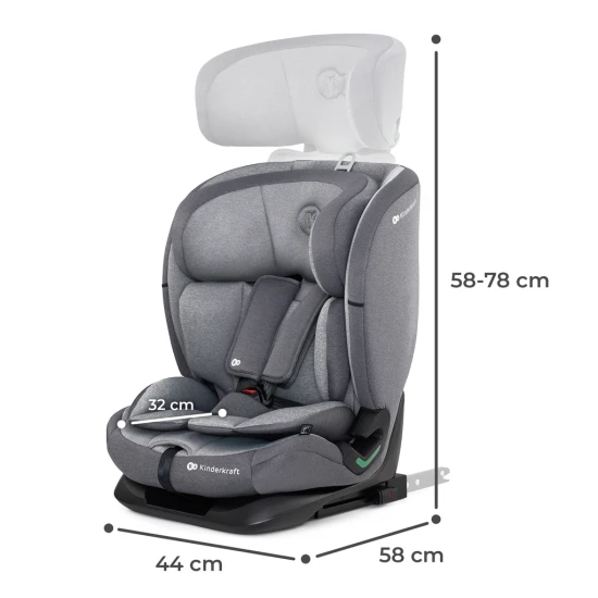 Gyerekülés Oneto3 i-Size 76-150cm + Isofix Cool grey Kinderkraft KCONE300GRY0000