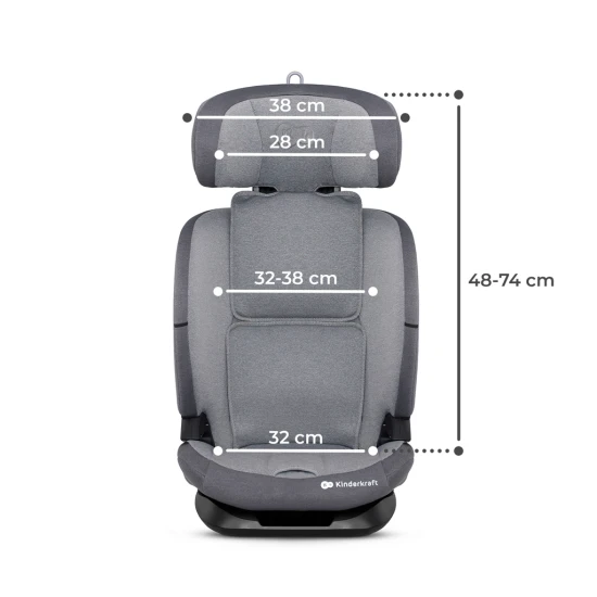 Gyerekülés Oneto3 i-Size 76-150cm + Isofix Cool grey Kinderkraft KCONE300GRY0000