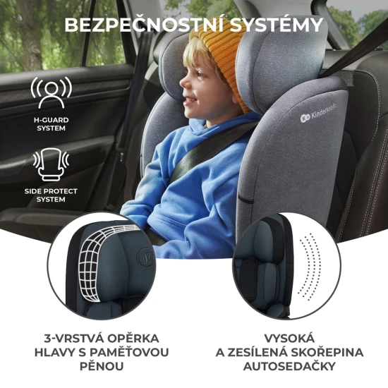 Gyerekülés Oneto3 i-Size 76-150cm + Isofix Graphite black Kinderkraft KCONE300BLK0000