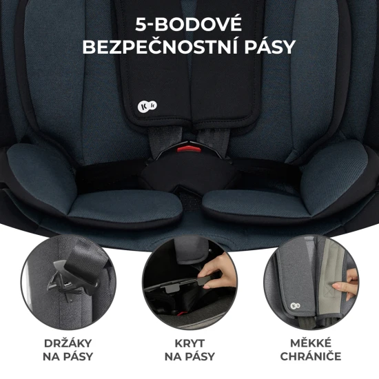 Gyerekülés Oneto3 i-Size 76-150cm + Isofix Graphite black Kinderkraft KCONE300BLK0000