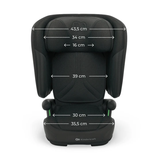 Összecsukható gyerekülés Unity 2 I-Size (100-150 cm) Black Kinderkraft KCUNIT02BLK0000