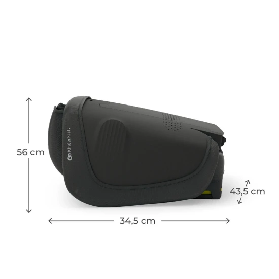 Összecsukható gyerekülés Unity 2 I-Size (100-150 cm) Black Kinderkraft KCUNIT02BLK0000