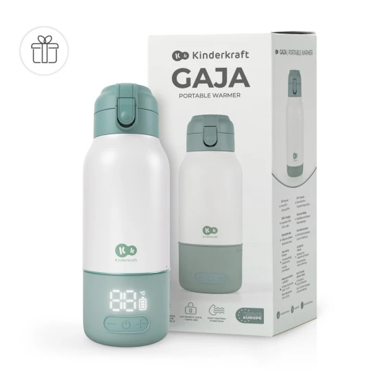 Utazó cumisüveg-melegítő és termosz 2in1 Gaja Green Kinderkraft KEGAJA00GRE0000