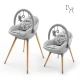 Etetőszék és pihenőszék Fini Up 2in1 Grey Kinderkraft KHFINIUPGRY0000