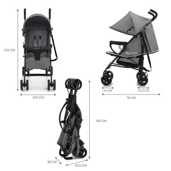 Golf babakocsi Tik Stone grey Kinderkraft KSTIK000GRY0000