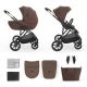 Kombinált babakocsi 2in1 Prime 3 Velvet Mocca Kinderkraft KSPRIM03BRW2000