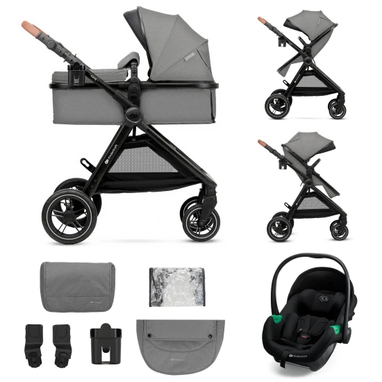 Kombinált babakocsi 3in1 Esme Pro Moonlight Grey Kombinált babakocsi 3in1 Esme Pro Moonlight Grey Kinderkraft KSESME00GRY300N