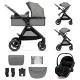 Kombinált babakocsi 3in1 Esme Pro Moonlight Grey Kombinált babakocsi 3in1 Esme Pro Moonlight Grey Kinderkraft KSESME00GRY300N