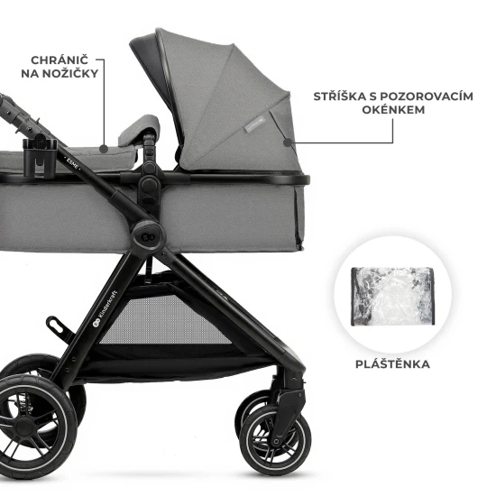 Kombinált babakocsi 3in1 Esme Pro Moonlight Grey Kombinált babakocsi 3in1 Esme Pro Moonlight Grey Kinderkraft KSESME00GRY300N