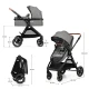 Kombinált babakocsi 3in1 Esme Pro Moonlight Grey Kombinált babakocsi 3in1 Esme Pro Moonlight Grey Kinderkraft KSESME00GRY300N
