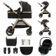 Kombinált babakocsi 3in1 Esme Pro Pure Black Kombinált babakocsi 3in1 Esme Pro Pure Black Kinderkraft KSESME00BLK300N