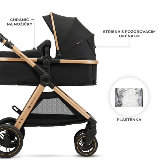 Kombinált babakocsi 3in1 Esme Pro Pure Black Kombinált babakocsi 3in1 Esme Pro Pure Black Kinderkraft KSESME00BLK300N
