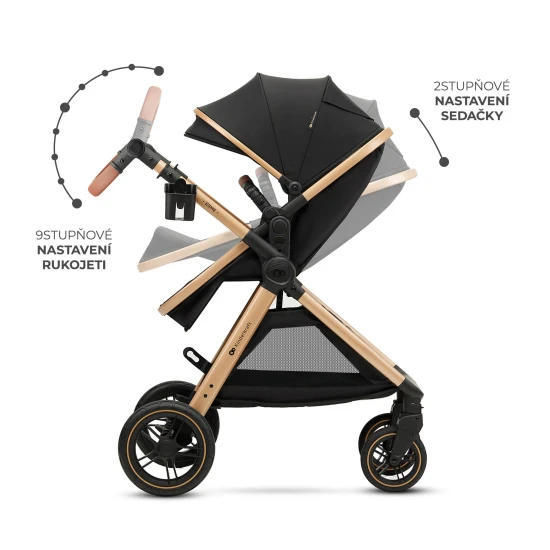 Kombinált babakocsi 3in1 Esme Pro Pure Black Kombinált babakocsi 3in1 Esme Pro Pure Black Kinderkraft KSESME00BLK300N