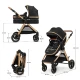 Kombinált babakocsi 3in1 Esme Pro Pure Black Kombinált babakocsi 3in1 Esme Pro Pure Black Kinderkraft KSESME00BLK300N