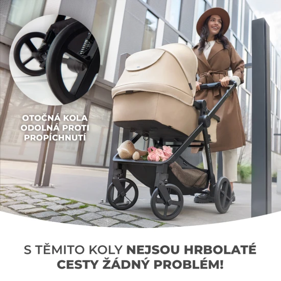 Kombinált babakocsi 3in1 Newly Classic black + Mink PRO Kombinált babakocsi 3in1 Newly Classic black + Mink PRO Kinderkraft KSNEWL00BLK300I