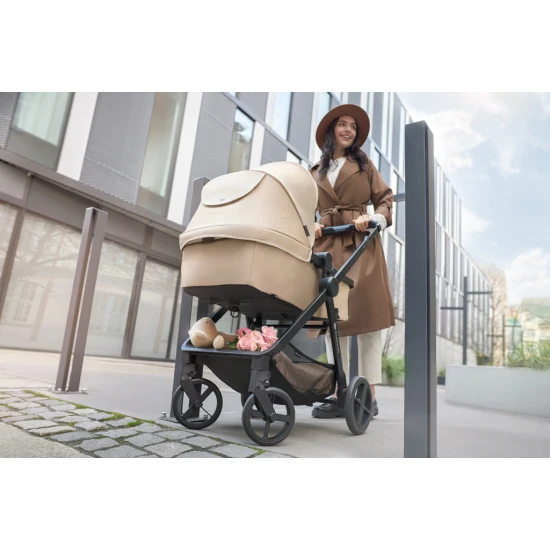 Kombinált babakocsi 3in1 Newly Sand beige + Mink PRO Kinderkraft KSNEWL00BEG300I
