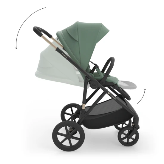 Kombinált babakocsi 3in1 Prime 3 Dark Green Kinderkraft KSPRIM03GRE3000