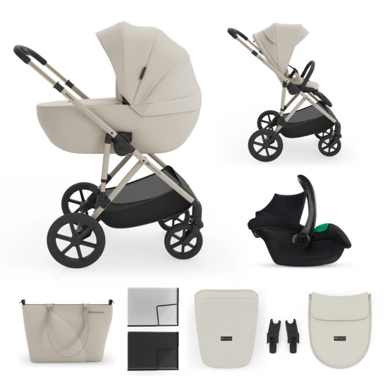 Kombinált babakocsi 3in1 Prime 3 Sand Dune Kinderkraft KSPRIM03BEG3000