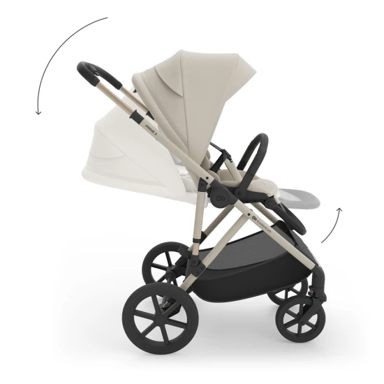 Kombinált babakocsi 3in1 Prime 3 Sand Dune Kinderkraft KSPRIM03BEG3000