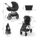Kombinált babakocsi 3in1 Prime 3 Venezian Black Kombinált babakocsi 3in1 Prime 3 Venezian Black Kinderkraft KSPRIM03BLK3000