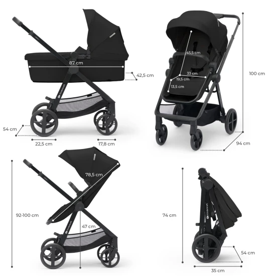 Kombinált babakocsi 4in1 Newly Classic Black + Mink PRO Kombinált babakocsi 4in1 Newly Classic Black + Mink PRO Kinderkraft KSNEWL00BLK400I