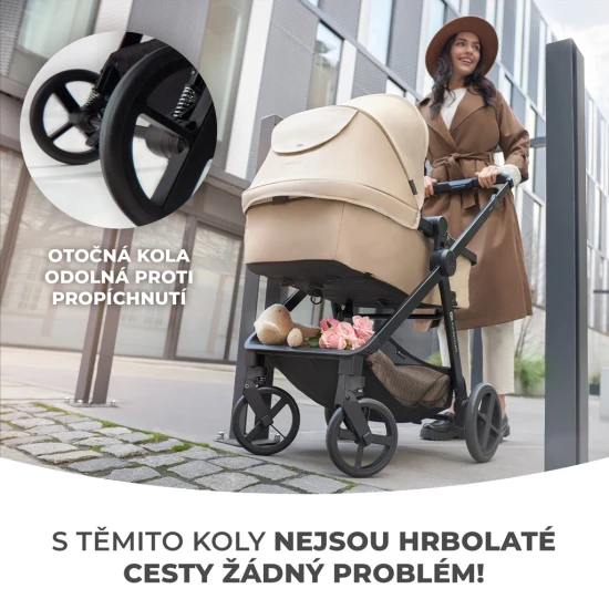 Kombinált babakocsi 4in1 Newly Classic Grey + Mink PRO Kombinált babakocsi 4in1 Newly Classic Grey + Mink PRO Kinderkraft KSNEWL00GRY400I