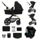 Kombinált babakocsi Moov 2 3in1 Pure Black penové kolesá Kinderkraft KSMOOV02BLKEV00