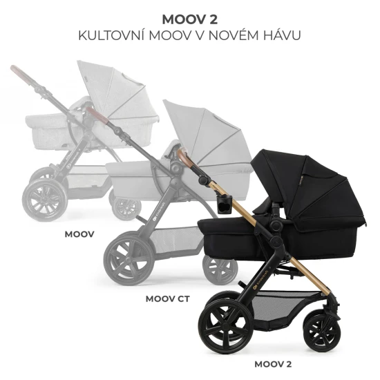 Kombinált babakocsi Moov 2 3in1 Pure Black penové kolesá Kinderkraft KSMOOV02BLKEV00