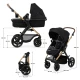 Kombinált babakocsi Moov 2 3in1 Pure Black penové kolesá Kinderkraft KSMOOV02BLKEV00