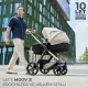 Kombinált babakocsi Moov 2 3in1 Pure Black penové kolesá Kinderkraft KSMOOV02BLKEV00