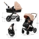 Kombinált babakocsi Moov 2 3in1 Sand Beige penové kolesá Kinderkraft KSMOOV02BEGEV00