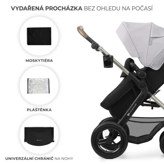 Kombinált babakocsi Moov 2 Air 3in1 Moonlight Grey Kombinált babakocsi Moov 2 Air 3in1 Moonlight Grey Kinderkraft KSMOOV02GRY0000