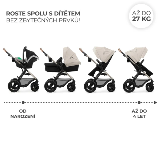 Kombinált babakocsi Moov 2 Air 3in1 Moonlight Grey Kombinált babakocsi Moov 2 Air 3in1 Moonlight Grey Kinderkraft KSMOOV02GRY0000